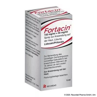 FORTACIN 150 mg/ml + 50 mg/ml spray for skin application, 5 ml